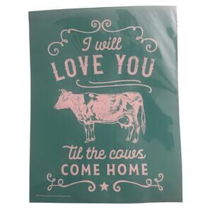 NWT Cows Come Home  Chalk Couture 8.5 x 11  Reusable Transfer